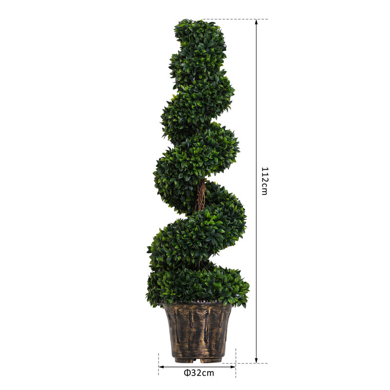 112cm Faux Boxwood Tree in Pot