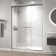50" - 54" W x 70" H Double Sliding Semi-Frameless Shower Door with 1/4" (6mm) Clear Tempered Glass