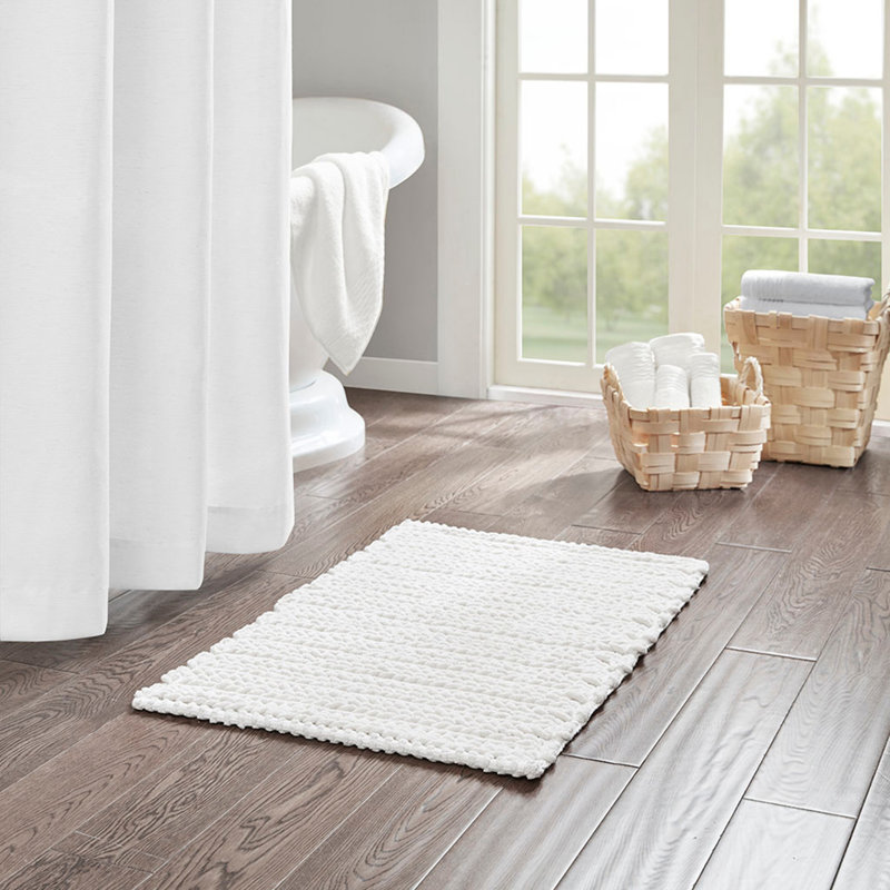 Tapis 100% coton chenille avec point de chaînette (un seul tapis)