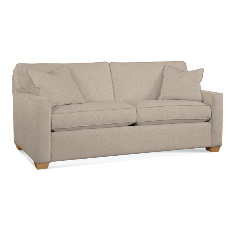 Frye 81'' Upholstered Sofa, Eggshell Crypton Performance; 0884-93, Honey