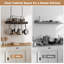 32.2" Ceiling Hanging Pot Rack, 100 Lbs Capacity, 16 Hooks, Industrial Rustic, Space Saving For Kitchen Island Stove