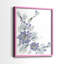 Periwinkle Patch III - reproduction encadrée de qualité supérieure - prête à être accrochée - aucun clou requis - aucun clou requis-108031575-108031576