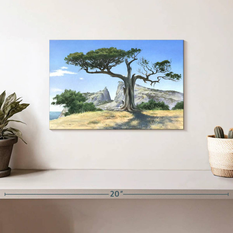 Harnek Juniper Tree By The Cliff, 8" H x 12" W