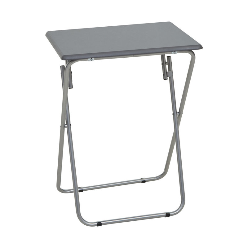 Miles 48cm Square Adjustable Folding Table, Grey