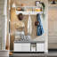 Armoire de rangement pour chaussures avec siège, banc d'entrée pour chaussures avec compartiments de rangement cachés, banc de rangement pour chaussures pour vestibule, vestibule, chambre à coucher et salon, l 43,3 po x P 13,8 po x H 16,5 po