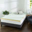 Surmatelas en mousse à mémoire de forme infusée de thé vert Zinus-888216003-861557191