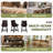 Upholstered Swivel Nailhead Trim Tufted Barstool with Solid Wood Frame (Set of 2)-1932704348