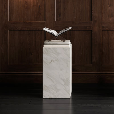 SUR WHITE MARBLE SMALL PEDESTAL