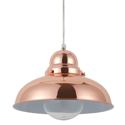 Chandler 1 - Light Copper Dome Pendant