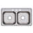 Dayton 33" L x 19" W Double Basin Drop-In Kitchen Sink-82268343-2601377