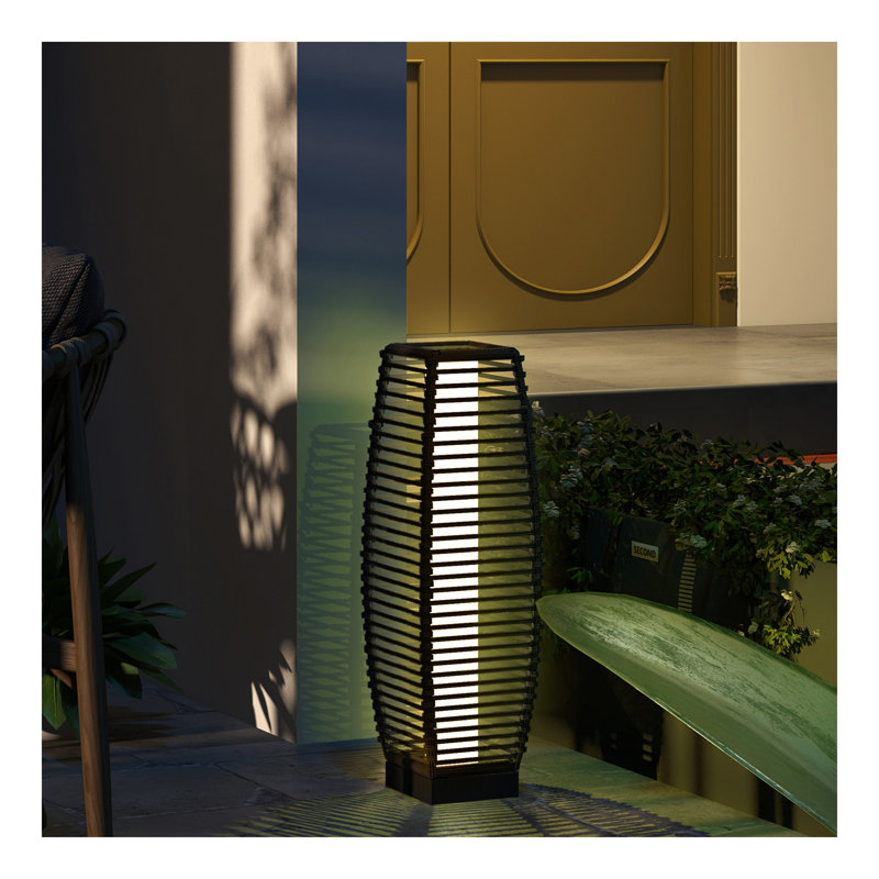 Lampe solaire sur pied Outsunny, Gris
