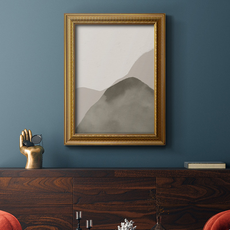 Cloud Kiss I - imprimé, H 36 po x l 24 po x P 2,5 po, Toile avec cadre brun