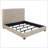 Copper Oatmeal Upholstered Eastern King Panel Bed