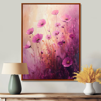 Brise d'été rose fleurs sauvages II - Art mural fleurs sauvages