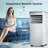 3-IN-1 Portable Air Conditioner with Cooling&Dehumidifier&Fan Mode, for Rooms up to 270/300 Sq.Ft-88132338