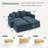 Wynter Corduroy Storage Sectional Sofa Modular Sofa Bed For Small Space-1110372528