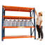 Étagère de rangement de garage en métal - 4400 lb robuste, 1100 par tablette, réglable pour la salle de sport, atelier, commercial