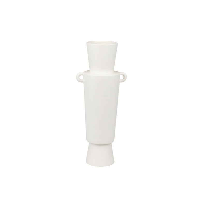 Legg White 40Cm Ceramic Table Vase