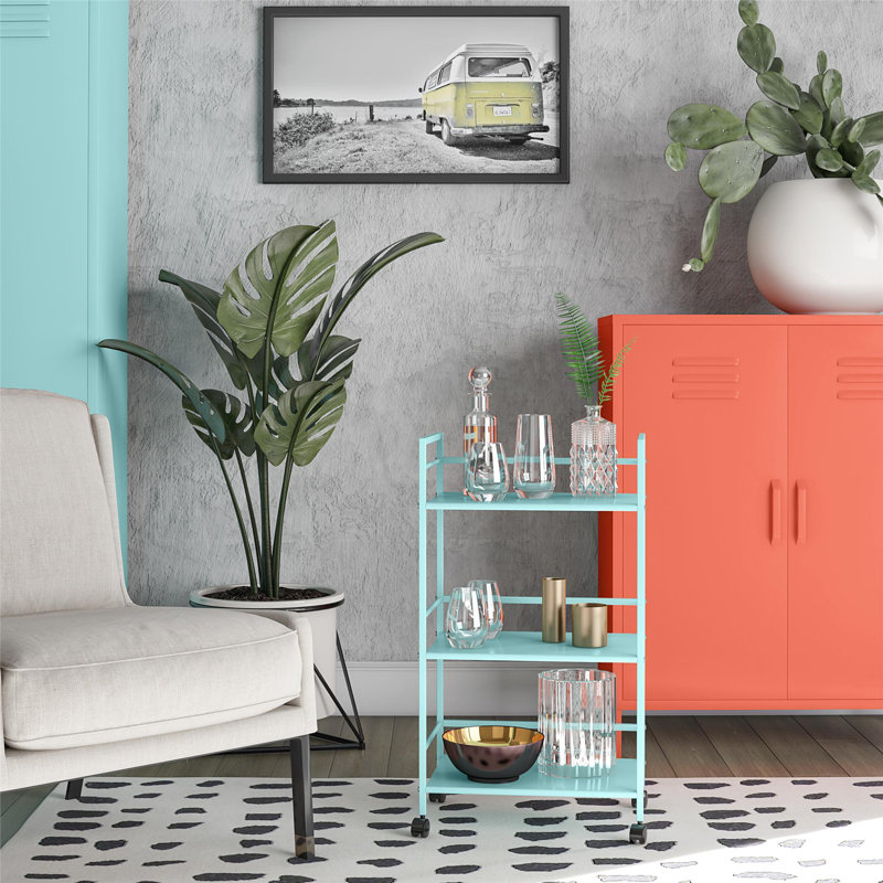 Metal Bar Cart, Mint