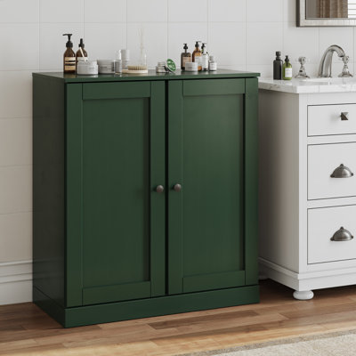 Palace Imports 100% Solid Wood 32" Bathroom Storage Cabinet with Shaker Doors & Adjustable Shelves