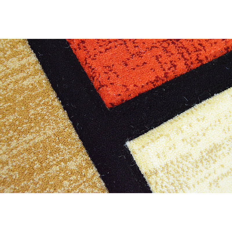 Mccampbell Performance Abstract Indoor Rug, Round 6'6"