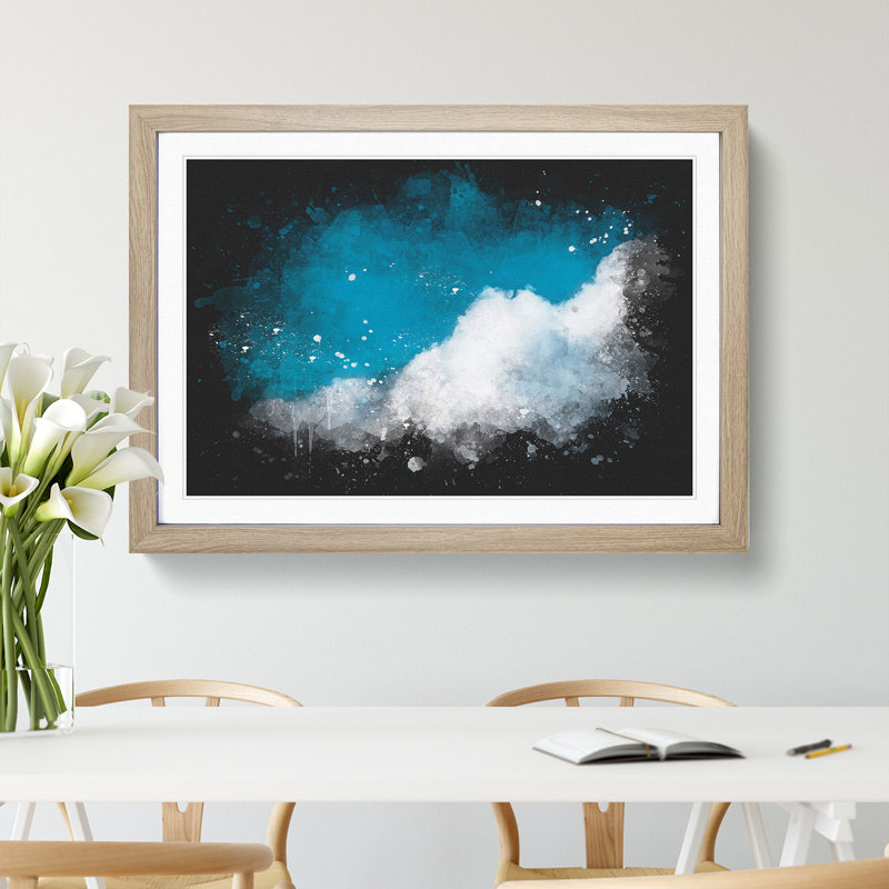 Crisp Clouds - Framed Print, Oak Framed, 24cm H x 33cm W x 2cm D