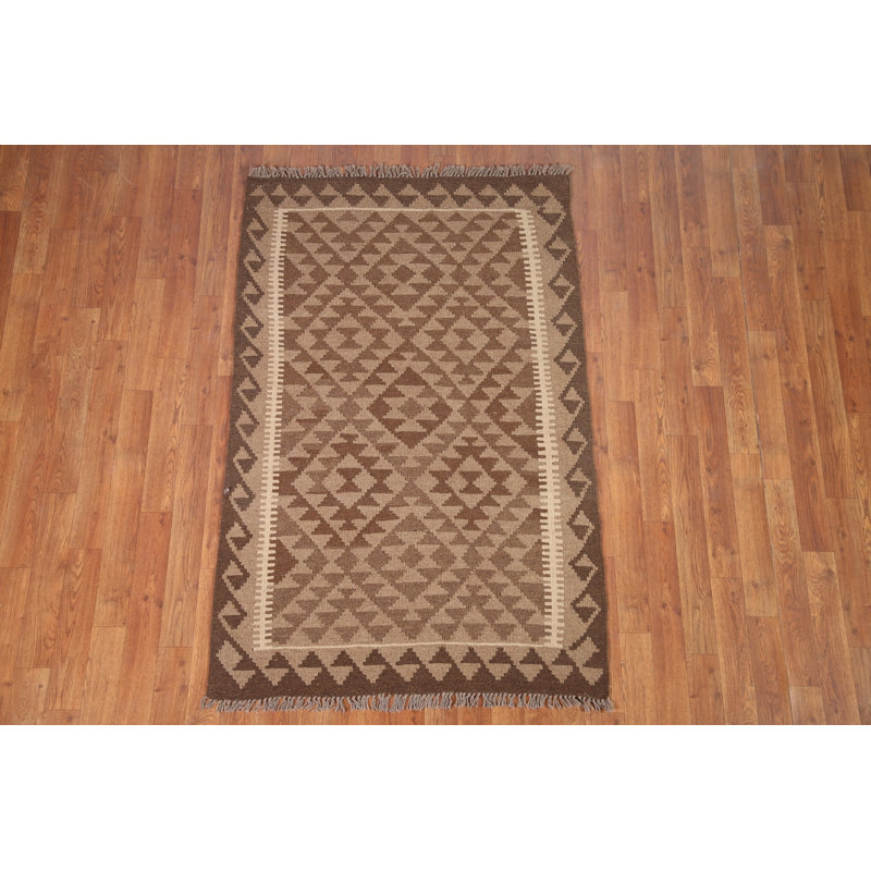Tapis oriental en laine réversible kilim 3 x 5