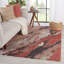 Tapis abstrait rose / rouge-1084210909