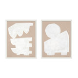 Modules In White, Set Of 2 By Michael Kempen - Framed Wall Art