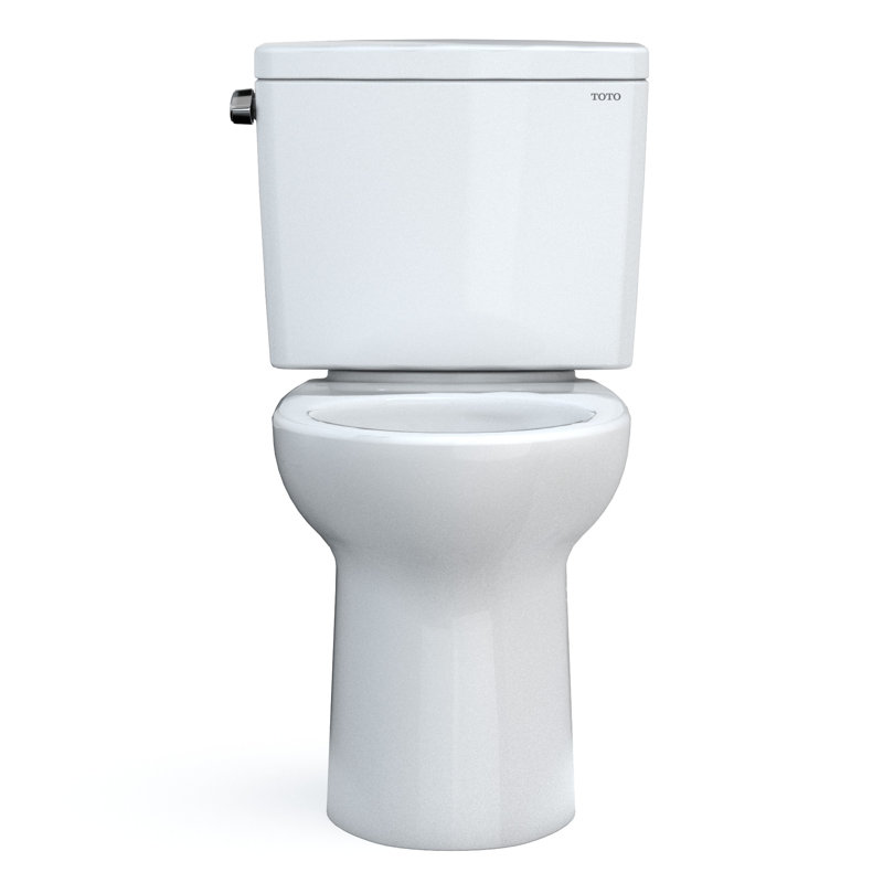 Toilette allongée deux pièces à hauteur universelle 1,6 GPF TOTO® Drake® avec cofiontect®, coton blanc, Coton, 12"