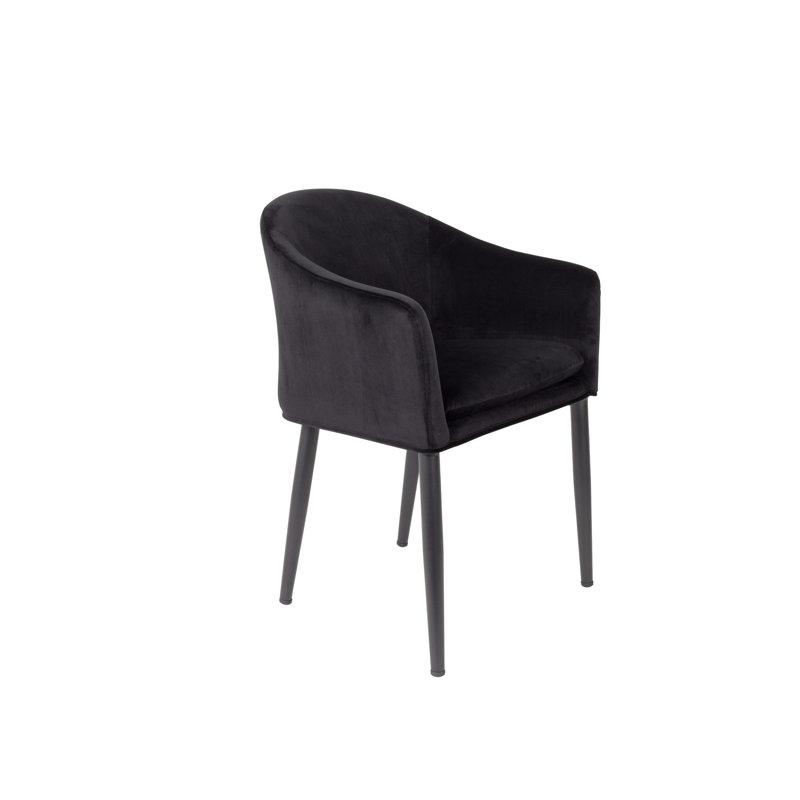 Catelyn Velvet Armchair, Black Velvet