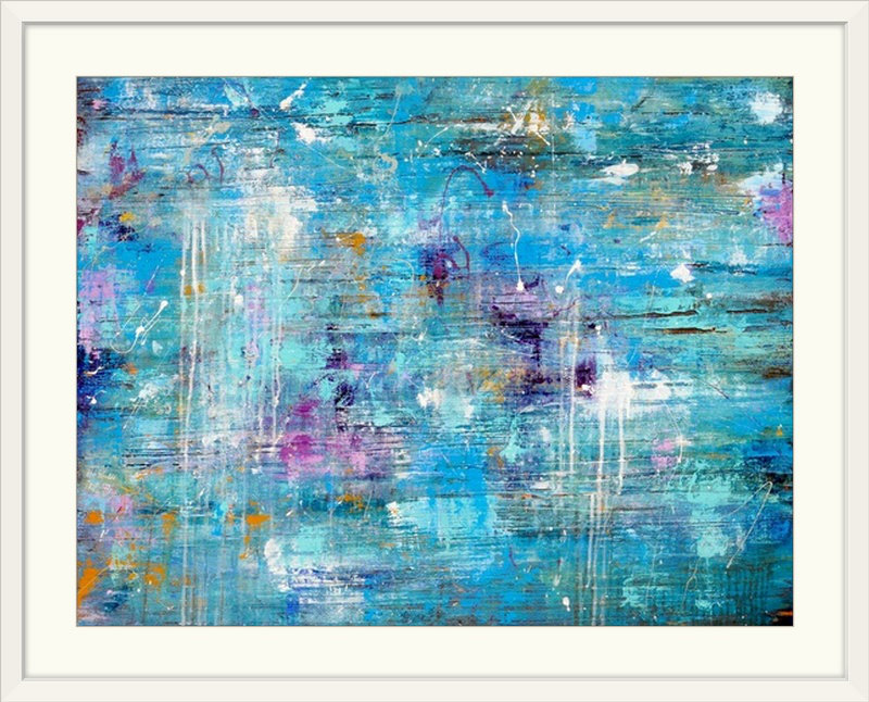 «Poetic Rehab» par Erin Ashley, impression, H 35 po x l 44 po x P 1 po, Cadre blanc