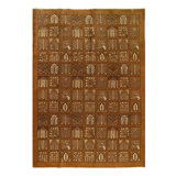 Hand Woven Cotton and Wool Geometric Area Rug