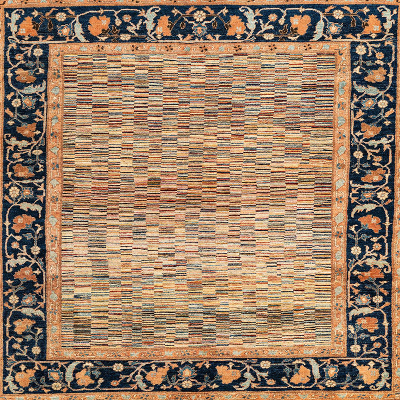 Tapis abstrait moderne 1830, Carré 4 pi