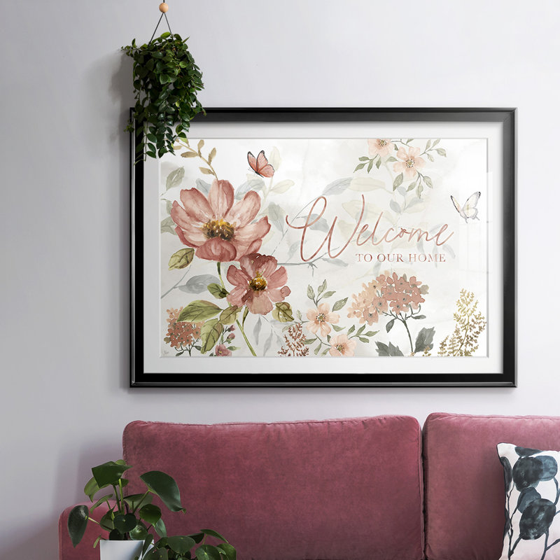 Summers Welcome, reproduction d'art encadrée, H 27 po x l 39 po x P 1,5 po, Noir