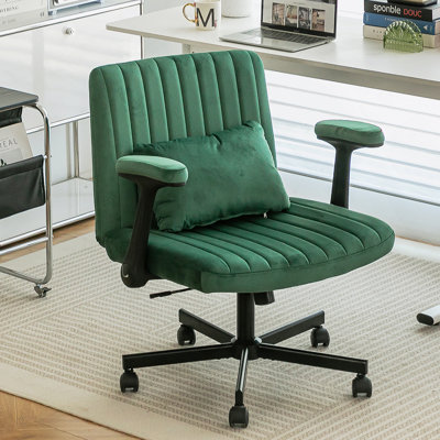 Chaise de bureau Green Velvet Criss Cross