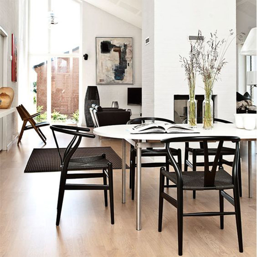 Baruti Wicker Dining Chair, Black/Black