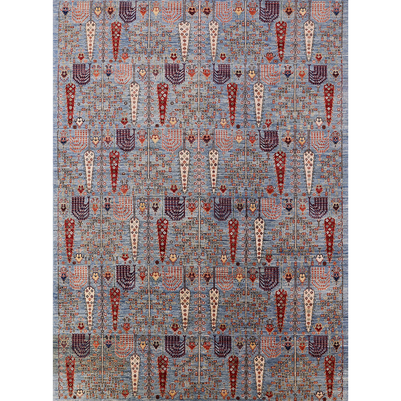 Tapis beige / rouge / bleu Rotherhithe, Rectangle 5 pi x 7 pi