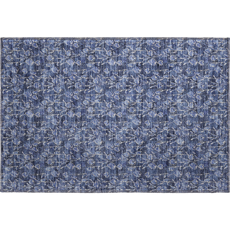 Premium Machine Washable Prisco Navy Rug