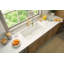 Évier de cuisine à simple cuve en composite de granite 32 x 19 po Ruvati - blanc arctique mat --48744101-122623169