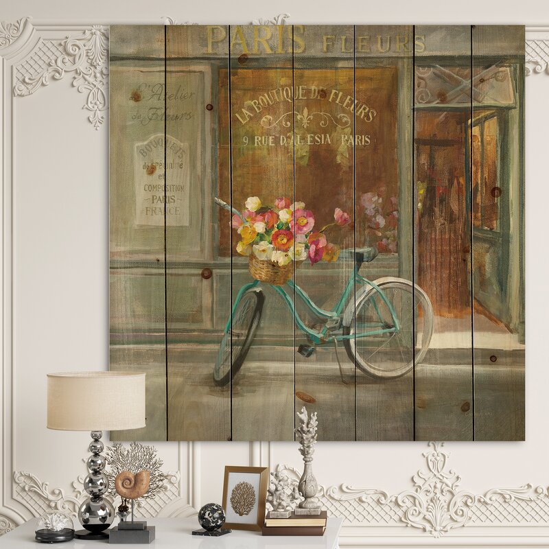 Paris French Flowershop - Traditional on Natural Pine Wood