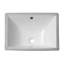 Lavabo de salle de bain encastrable rectangulaire en céramique blanche L 18 po x l 13 po