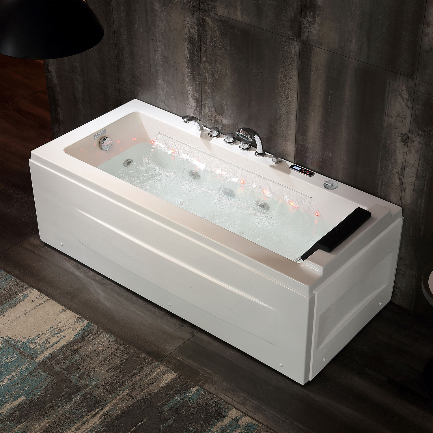 Luxury 60 / 67 Modern Acrylic Corner Bathtub Rectangular