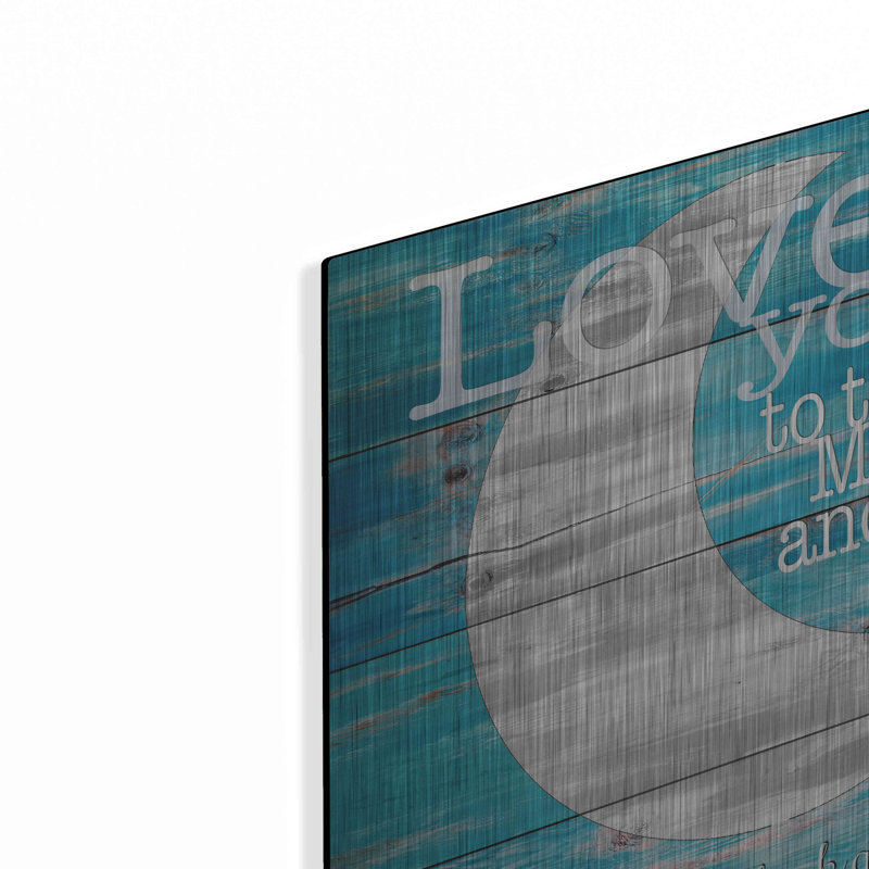 Gracie Oaks «Love You to the Moon and Back» par Cindy Jacobs, art mural en métal, H 12 po x l 12 po