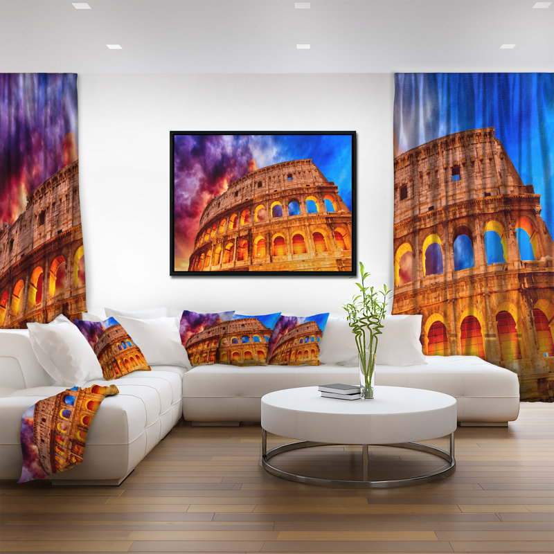 «Colosseum Rome Italy», impression sur toile encadrée, H 12 po x l 20 po x P 1 po