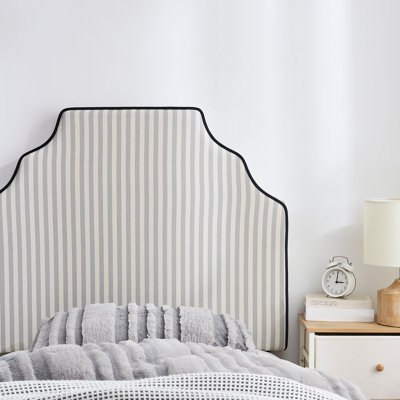 Tête de lit Tavira Allure - Majestic - Taupe à rayures crème