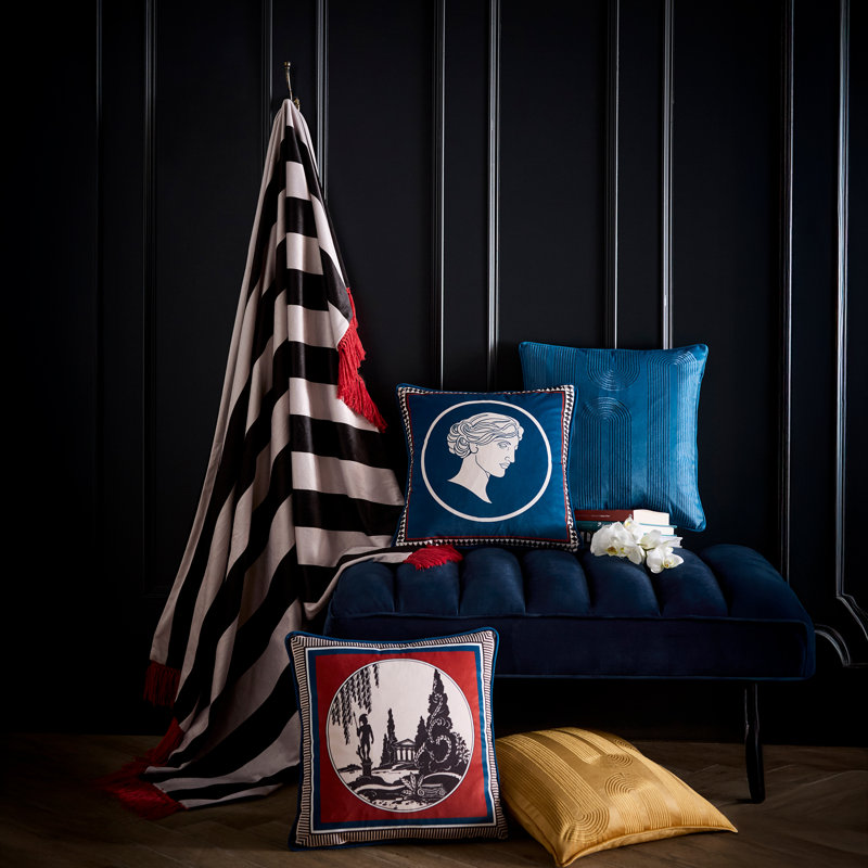 Laurence Llewelyn-Bowen Goddess Cushion Teal, Cushion Cover
