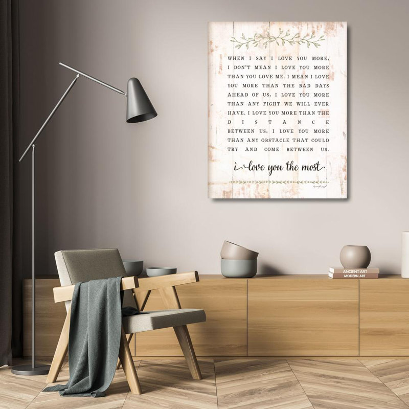 I Love You More, 24" H x 19" W