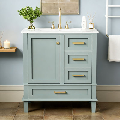 Modern Bathroom Cabinet with Sink Combo Set