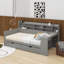 Lit de jour simple avec tablettes et tiroirs de rangement-670779852